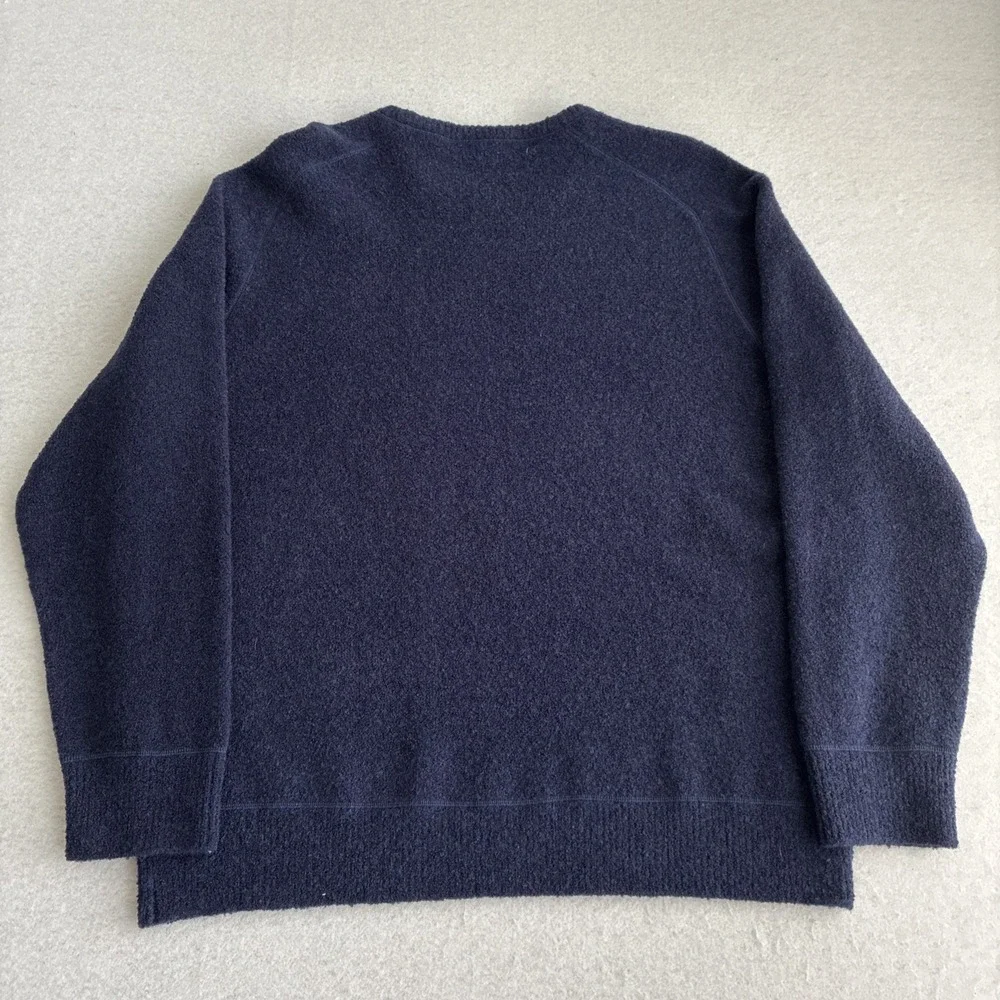 Peter Millar Mens Navy Merino Wool Blend Raglan Sweater 2XL XXL Preppy Yak